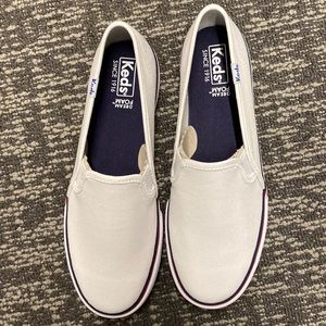 Keds White Canvas Slip Ons Size 7